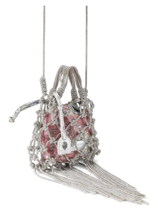 Kurt Geiger Handbags - KURT GEIGER LONDON Mini Macramé Crystal Drawstring Bag